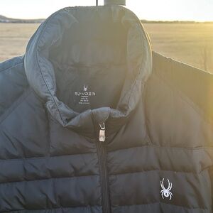 Spyder Women’s Black Puffer Jacket with White Logo